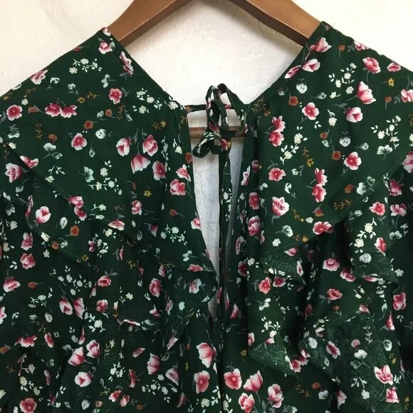 Ghospell Floral Ruffle Hem Maxi Dres - Picture 11 of 13